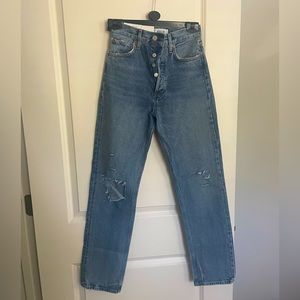 NWT AGOLDE pinch waist high rise straight jeans sz 23